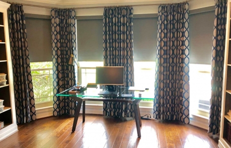 custom drapes home office