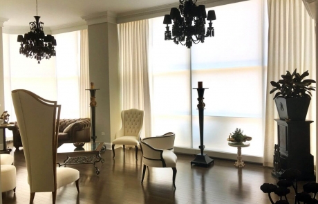 pleated custom drapes